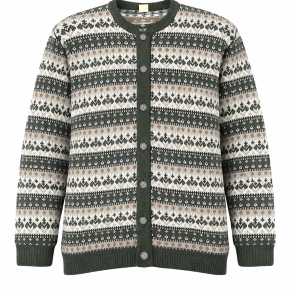 dirdalstrikk Other - 🎀BOGO 50% off 🎀 Patterned Green and White Cardigan